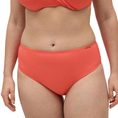 Braga bikini reductora alta micropiqué coral