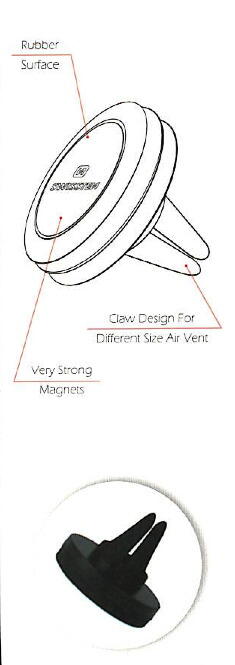 Suporte Swissten Magnetic Car Holder Air Vent S-Grip AV-M4 5/5