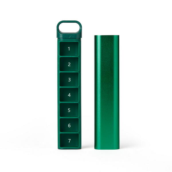 Caixa comprimidos Lexon Nomaday Pillbox verde 2/6