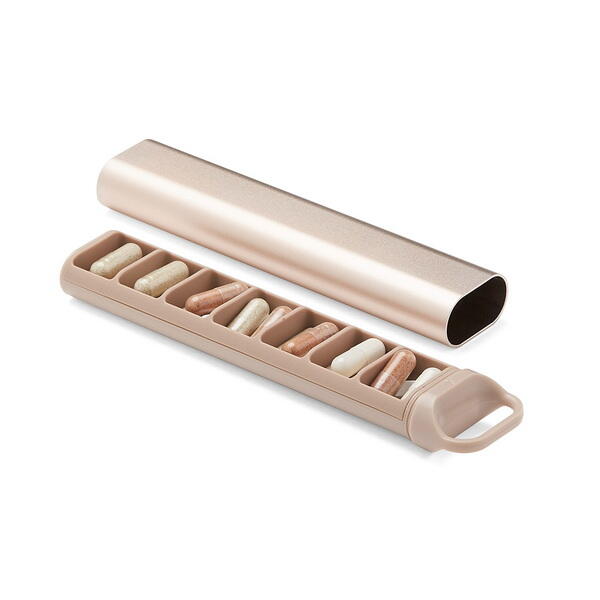Caixa comprimidos Lexon Nomaday Pillbox dourado 3/7