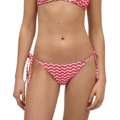 Braga bikini mini anudada ondas fucsia