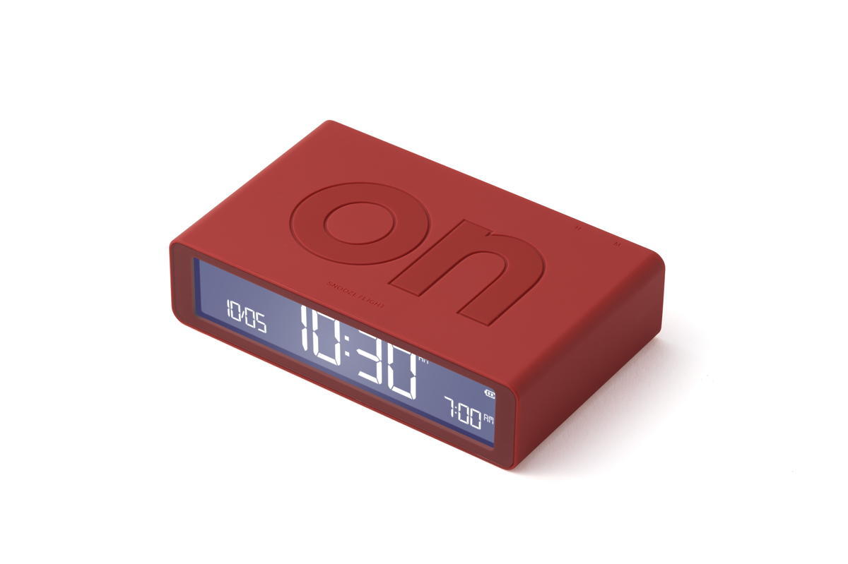 Despertador Lexon FLIP Classic vermelho 3/5