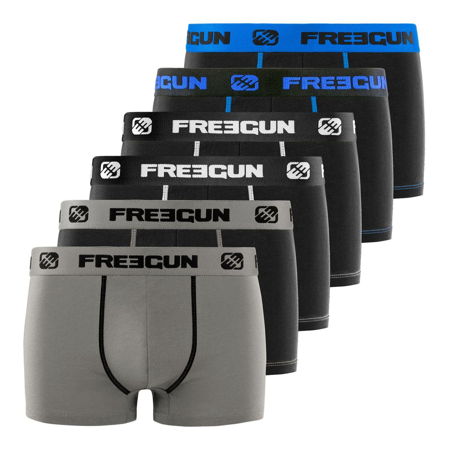 Freegun - Lot De 6 Boxers Enfant En Coton Uni - Caleçon - Multicolore -  8 À 10 Ans - Decathlon