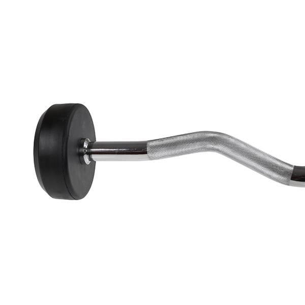 Curlstang met vast gewicht en rubberen coating gsl HMS 2/5
