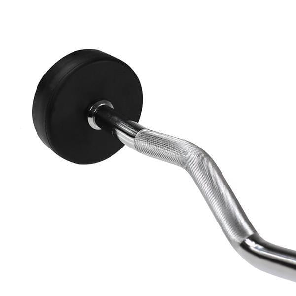 Curlstang met vast gewicht en rubberen coating gsl HMS 3/5