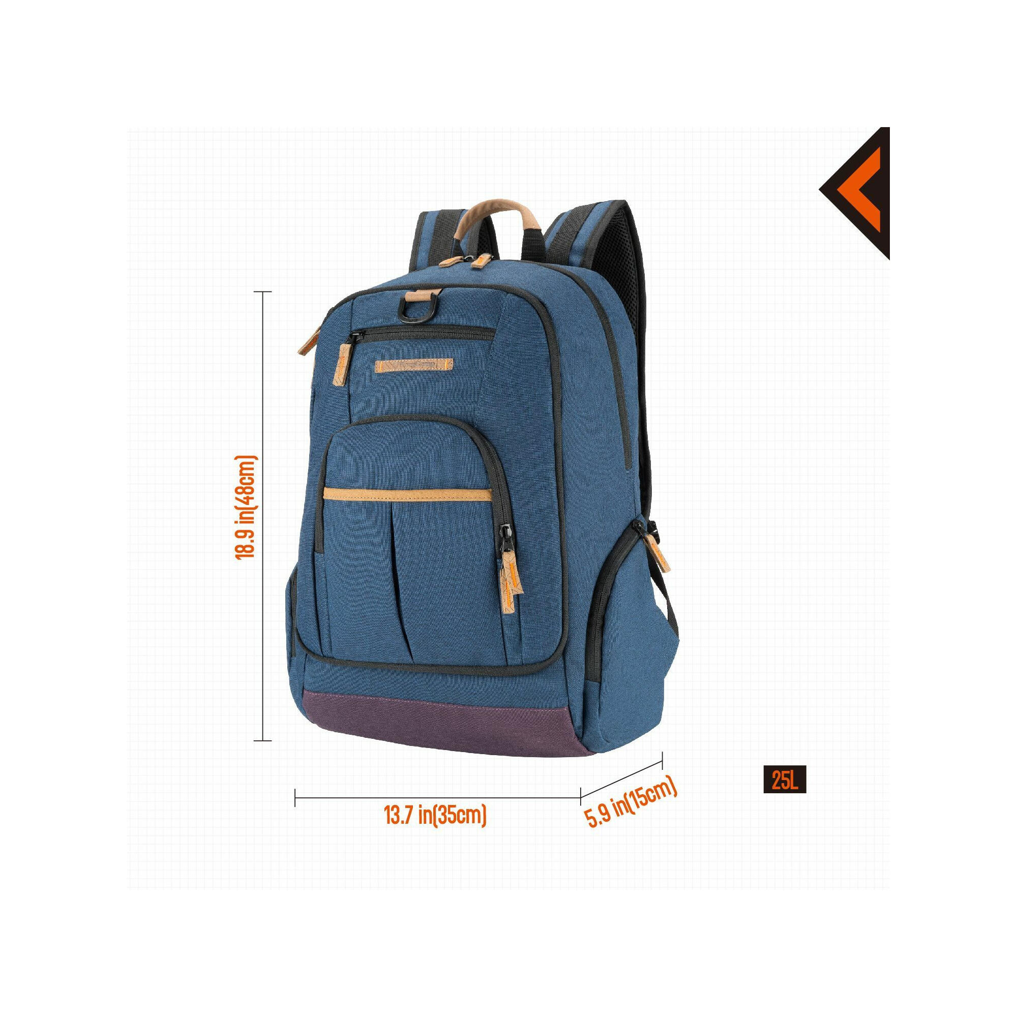 Sac à dos - Kingcamp - Modèle Arches - Bleu - 35 x 15 x 48 cm 2/6