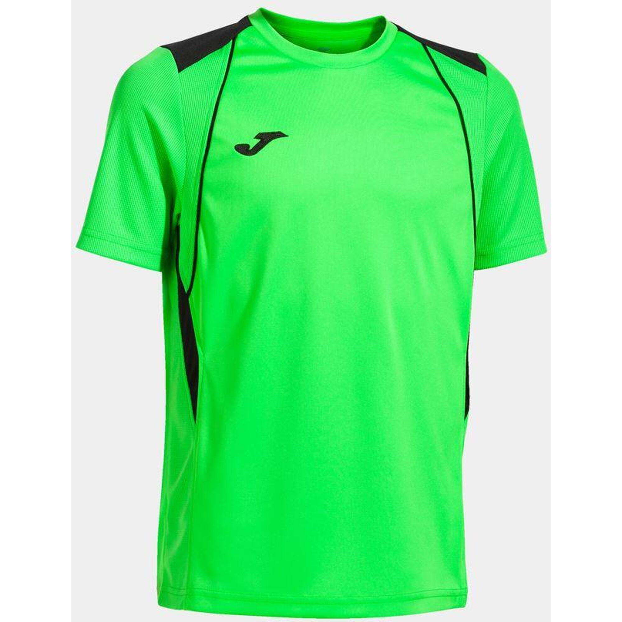 Joma - Maillot Manches Courtes Football Enfants Joma Championship Vii Vert Fluo - T-shirt Manches Courtes - Bleu|noir -  6 À 8 Ans - Decathlon