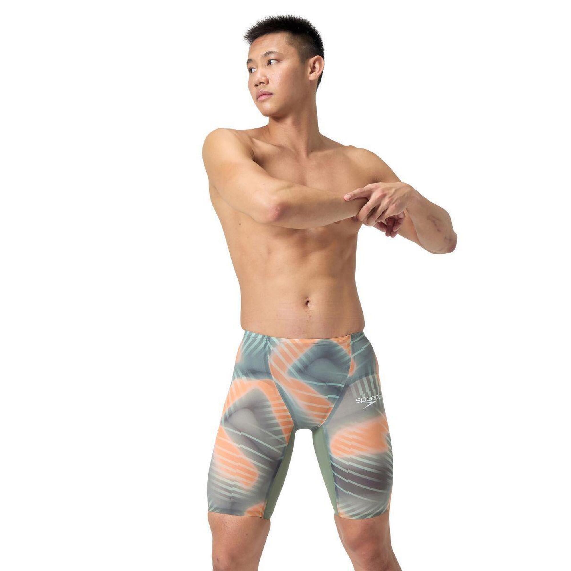 Speedo Fastskin LZR Pure Valor 2.0 Jammer de cintura alta - Verde/Laranja
