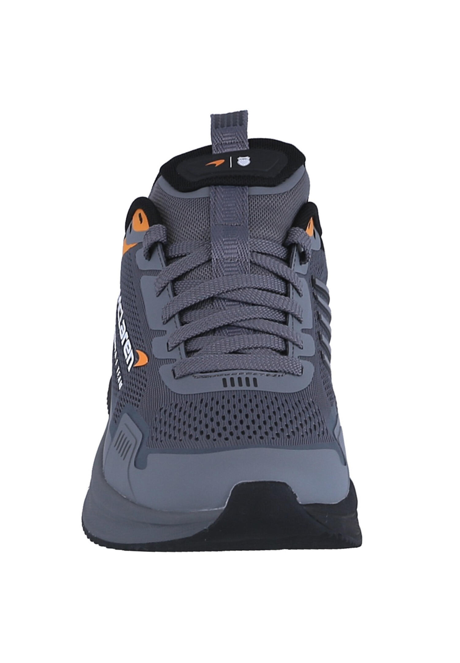 Scarpe da corsa K-SWISS uomo, grigio-nero con dettagli arancione papaya 5/6