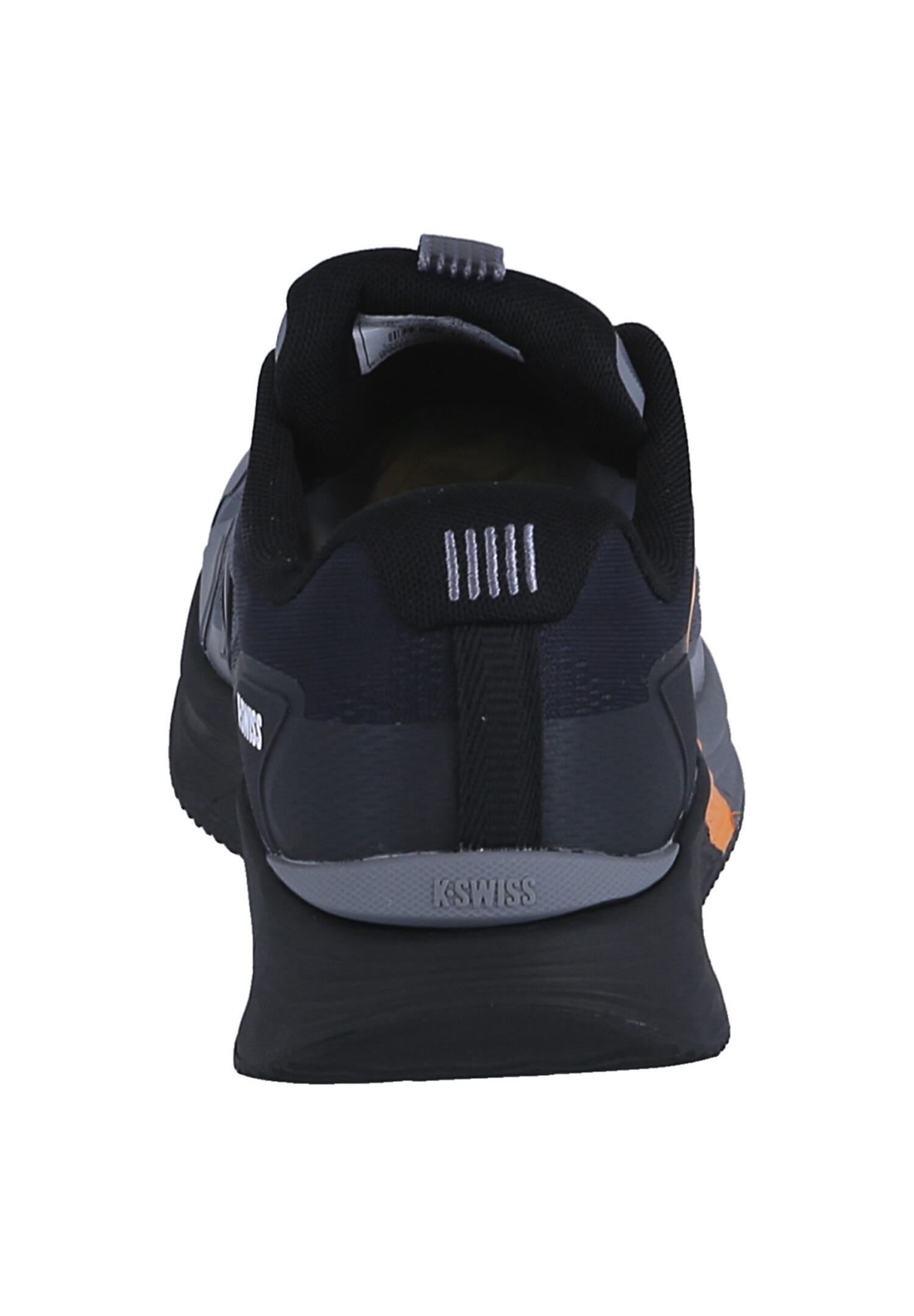 Scarpe da corsa K-SWISS uomo, grigio-nero con dettagli arancione papaya 4/6