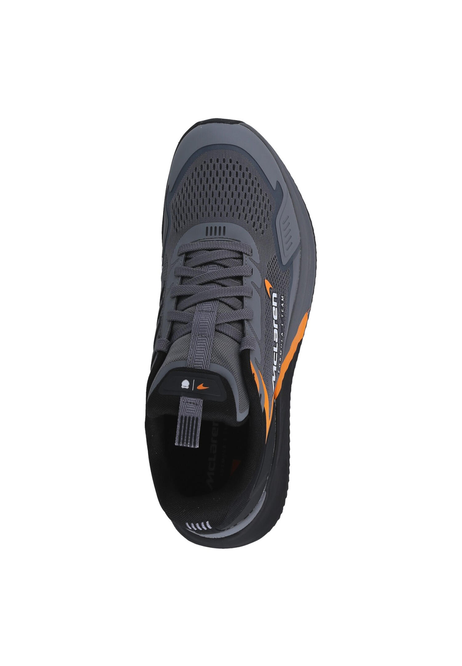 Scarpe da corsa K-SWISS uomo, grigio-nero con dettagli arancione papaya 3/6