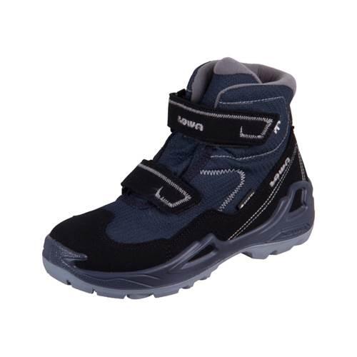 Buty trekkingowe dla dzieci Lowa Milo Gtx Mid Schwarz Navy Textil