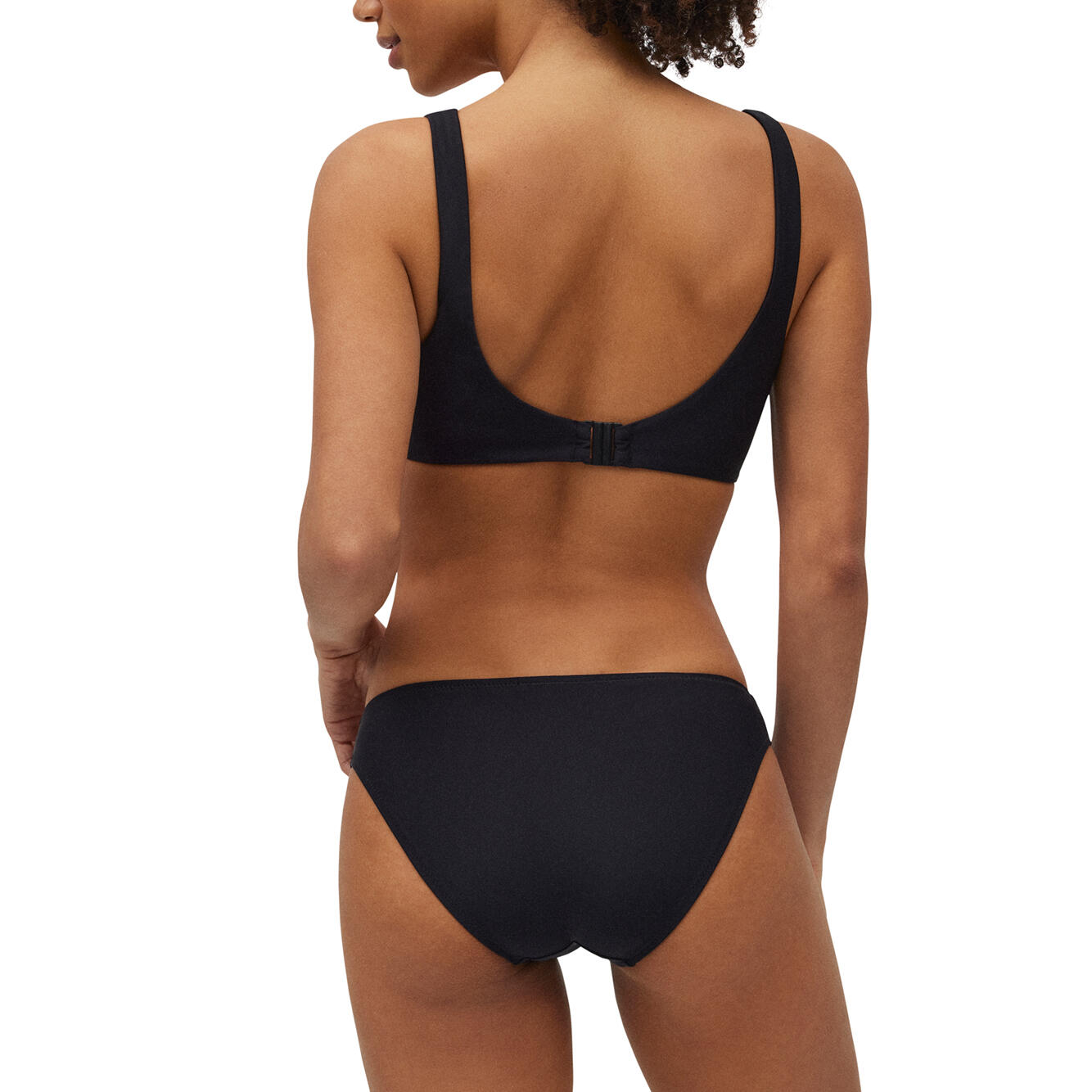 Braga bikini lisa básica negro 2/6