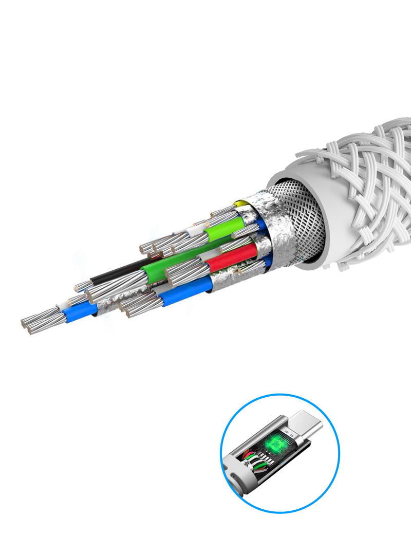 Cabo Swissten Kevlar USB - Lightning 1.5m branco 3/6