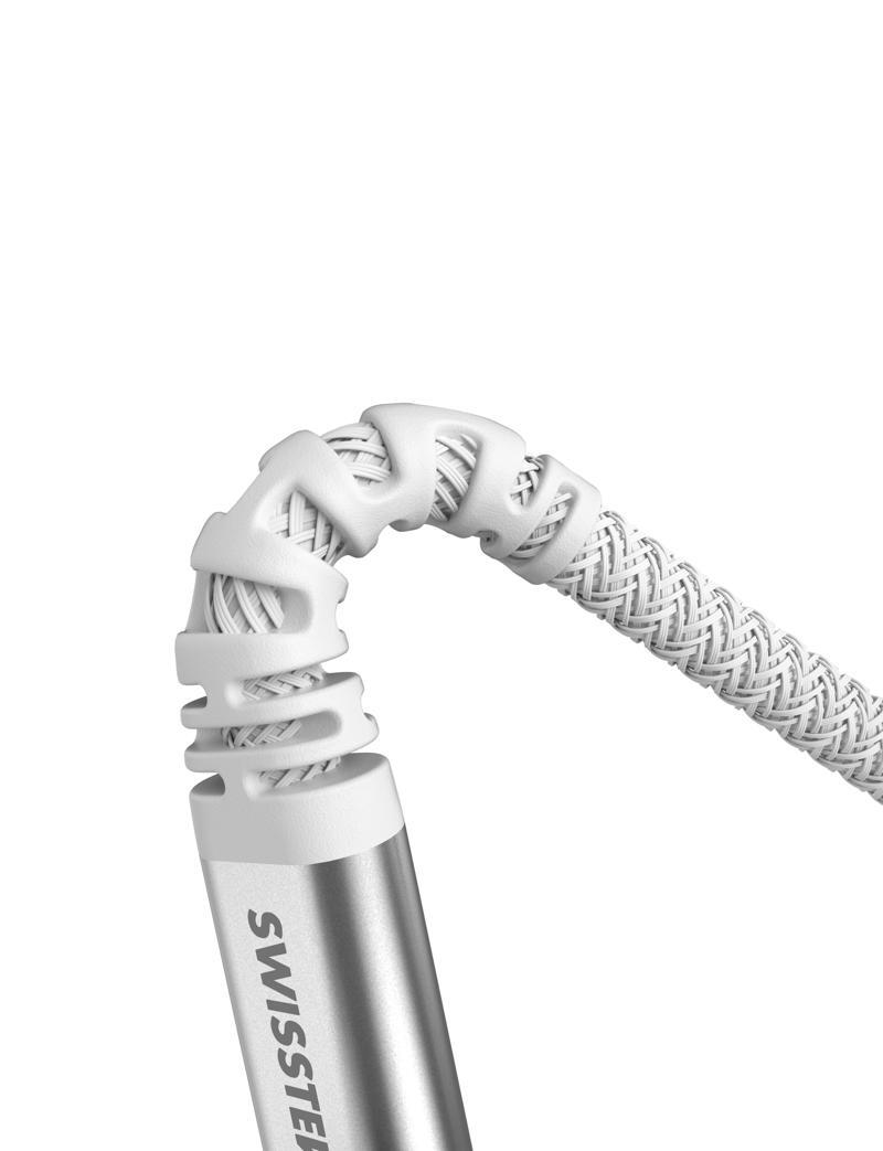Cabo Swissten Kevlar USB - Lightning 1.5m branco 2/6