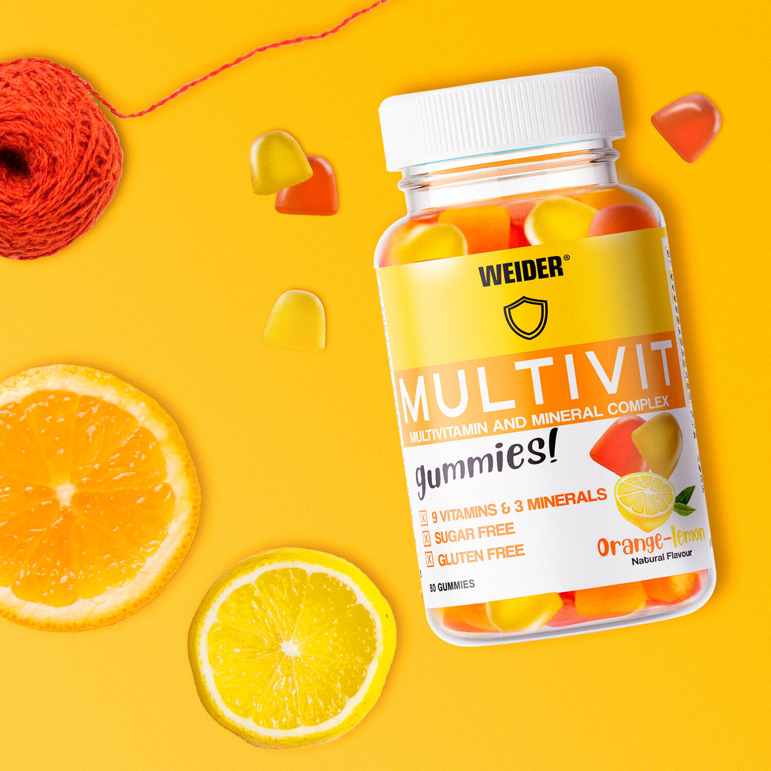 Weider Multivit Gummies (80) Orange & Lemon 4/7