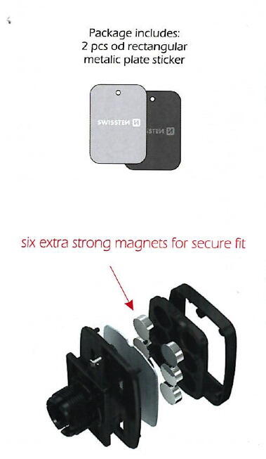 Suporte Swissten Magnetic Car Holder S-Grip Tablet M5-R1 3/3