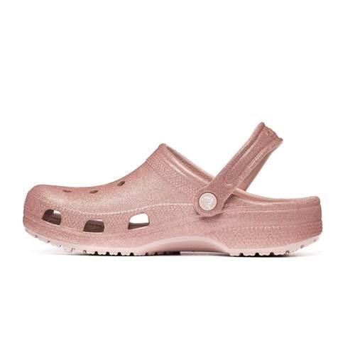 Flip-flops Crocs Model Classic Glitter Clog Culoare Argint