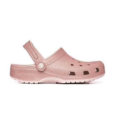 Chanclas Mujer Crocs Classic Glitter Clog Plata