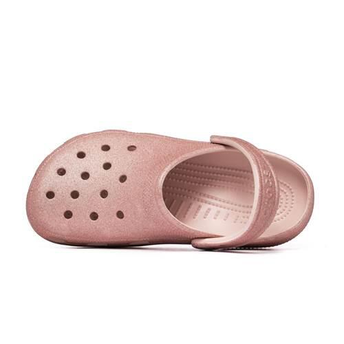 Flip-flops Crocs Model Classic Glitter Clog Culoare Argint