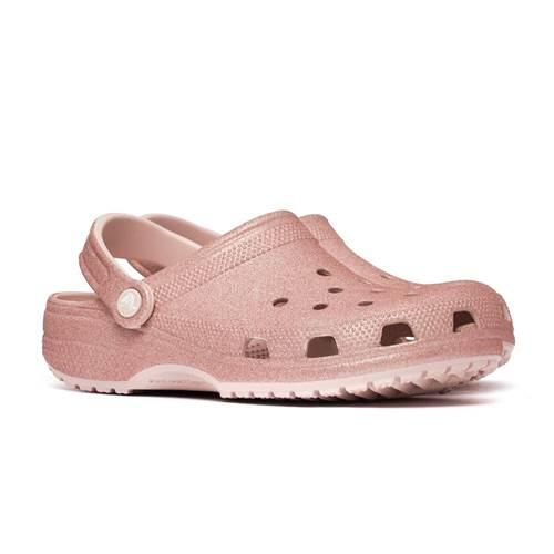 Flip-flops Crocs Model Classic Glitter Clog Culoare Argint