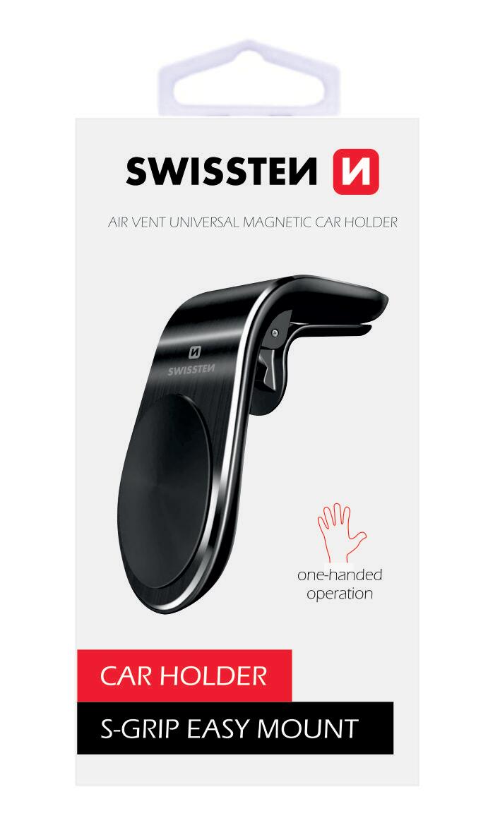 Suporte Swissten Magnetic Car Holder Easy Mount (black) 3/5