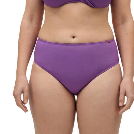 Braga bikini reductora alta micropiqué violeta