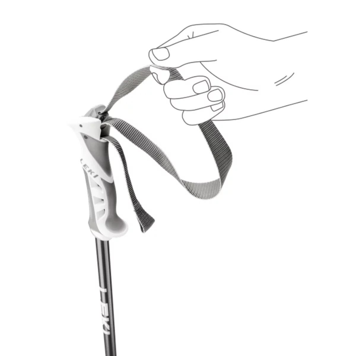 LEKI Bliss Skistock Grau-Grau 115 3/4