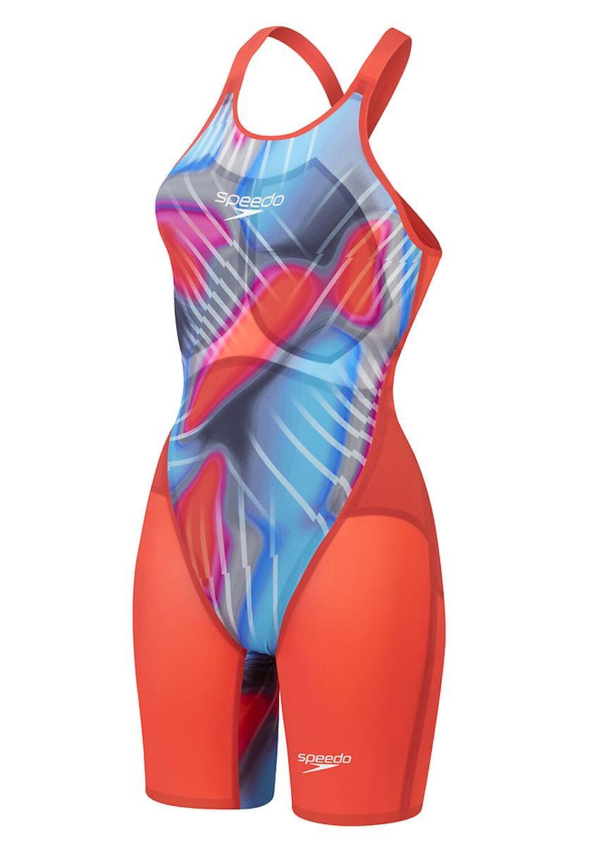 Speedo Fastskin LZR Pure Valor 2.0 Closedback Kneeskin - Vermelho / Azul 4/6
