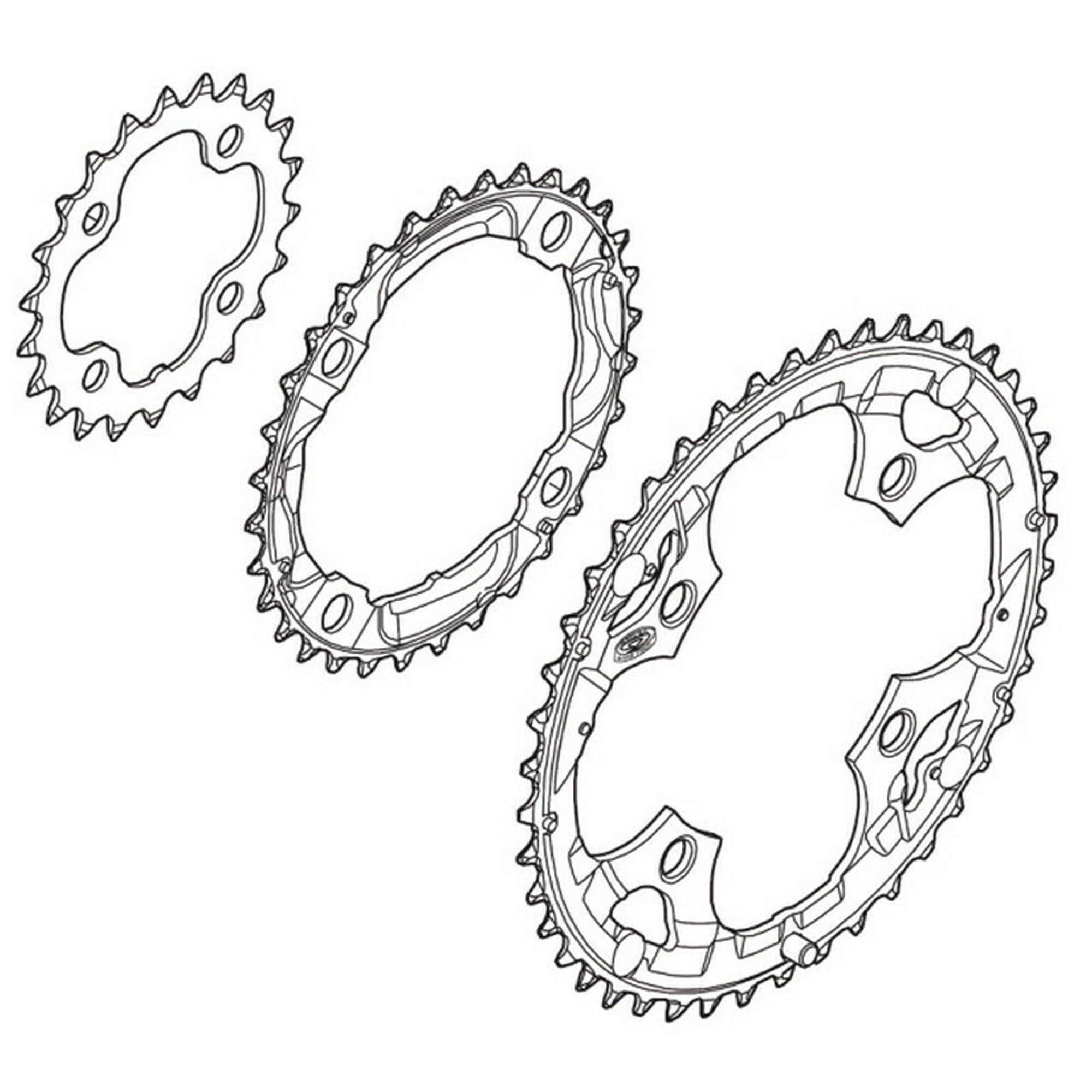 Plateau VTT origine intérieur Shimano 4BRA DEORE M532 ORIGINE 9V. 3/3
