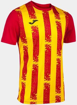 Joma inter iii sport t-shirt rood/geel 3xl - ademend & licht