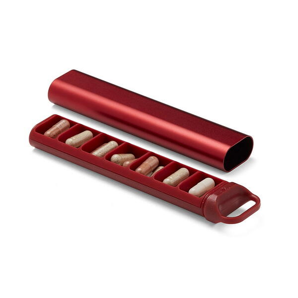 Caixa comprimidos Lexon Nomaday Pillbox vermelho 3/6