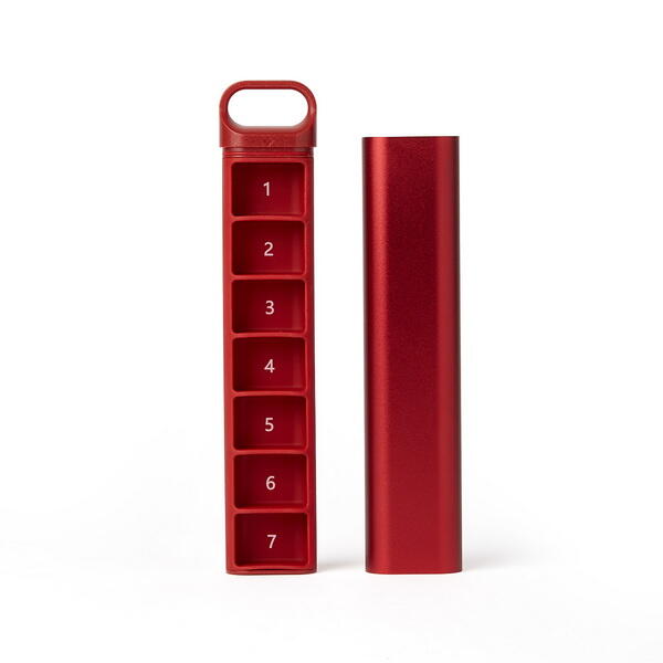 Caixa comprimidos Lexon Nomaday Pillbox vermelho 2/6