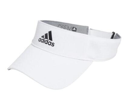 Adidas Tour Visor con Letra, Ajustable, Unisex, Blanco