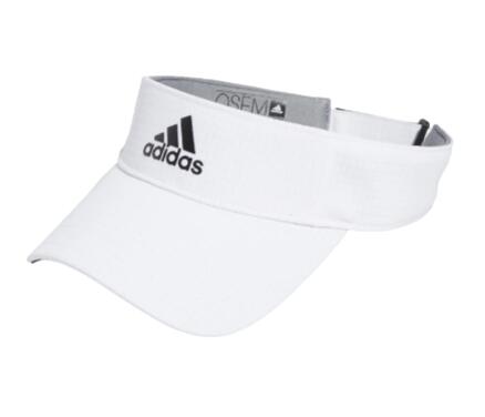 Adidas Tour Visor con Letra, Ajustable, Unisex, Blanco