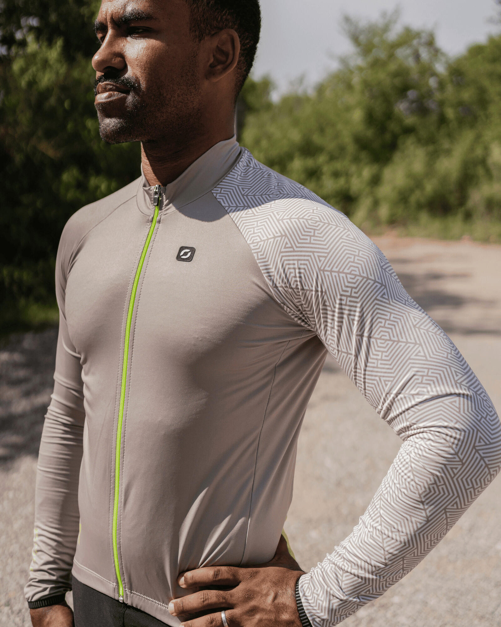 Maillot vélo manches longues unisexe - ROCH BASALTE 3/6