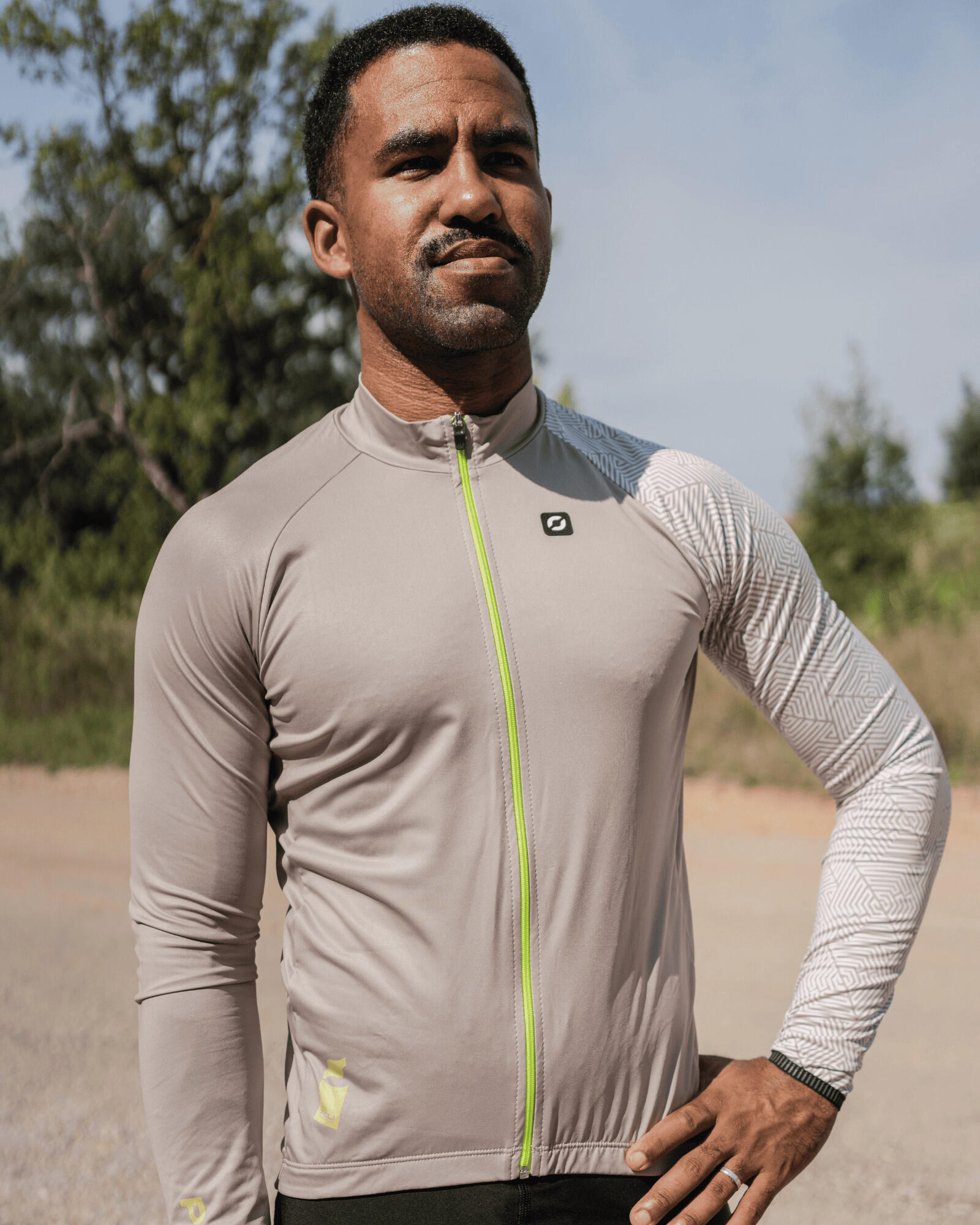 Maillot vélo manches longues unisexe - ROCH BASALTE 2/6