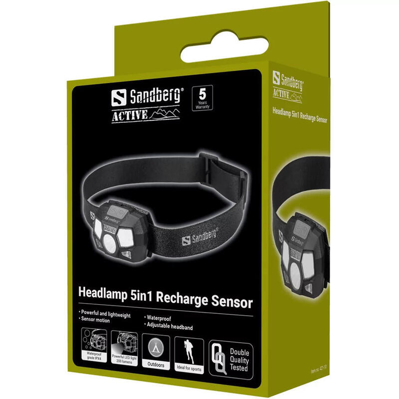 Luz Sandberg Lanterna de cabeça Headlamp 5in1