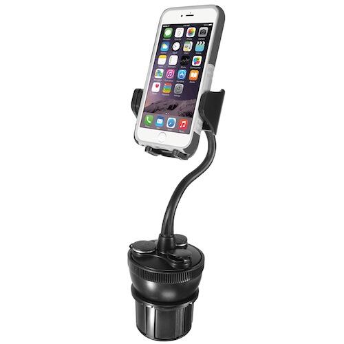 Suporte Macally Car Cup Holder Mount w/ USB charger 4/6