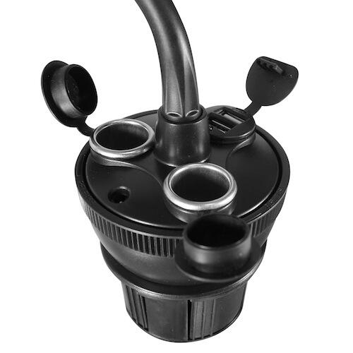 Suporte Macally Car Cup Holder Mount w/ USB charger 2/6