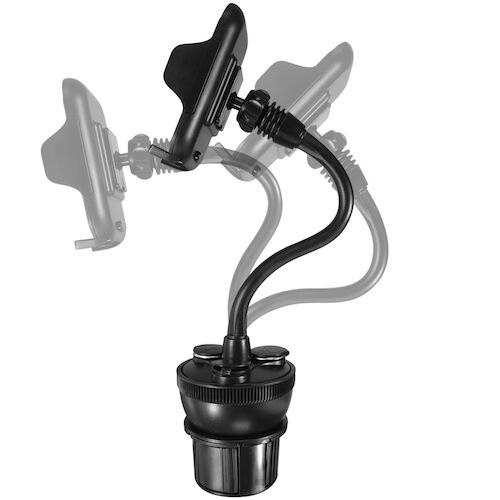 Suporte Macally Car Cup Holder Mount w/ USB charger 5/6