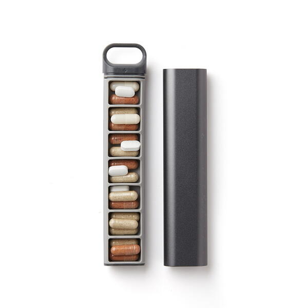Caixa comprimidos Lexon Nomaday Pillbox cinzento 4/5