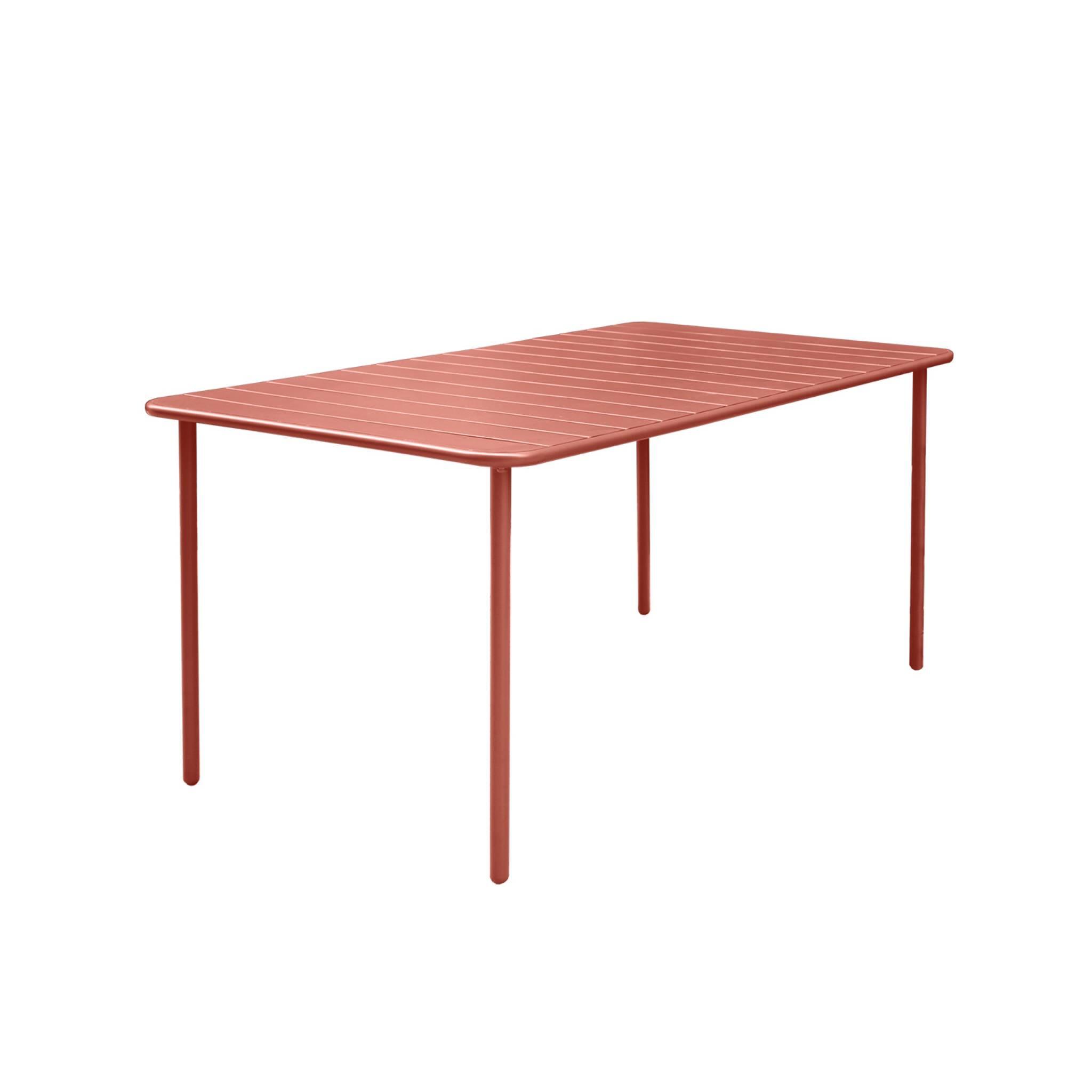 Set mesa de jardín bistró de acero con 6 sillas, 160cm, Terracota 6/6