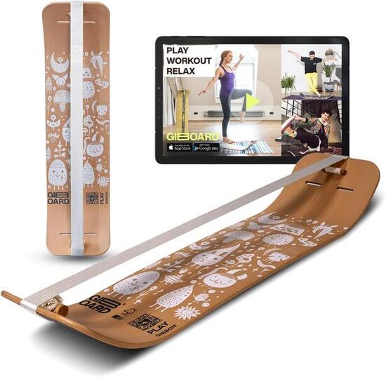 Gibbon GIBOARD Set Play Blanc 106 cm bois FSC, pads liège