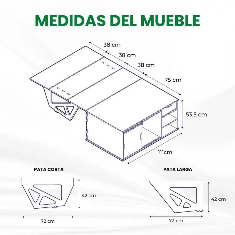 Kit Móveis - Vans MiniCamper: Rifter, Partner (+modelos) - Versão Longa