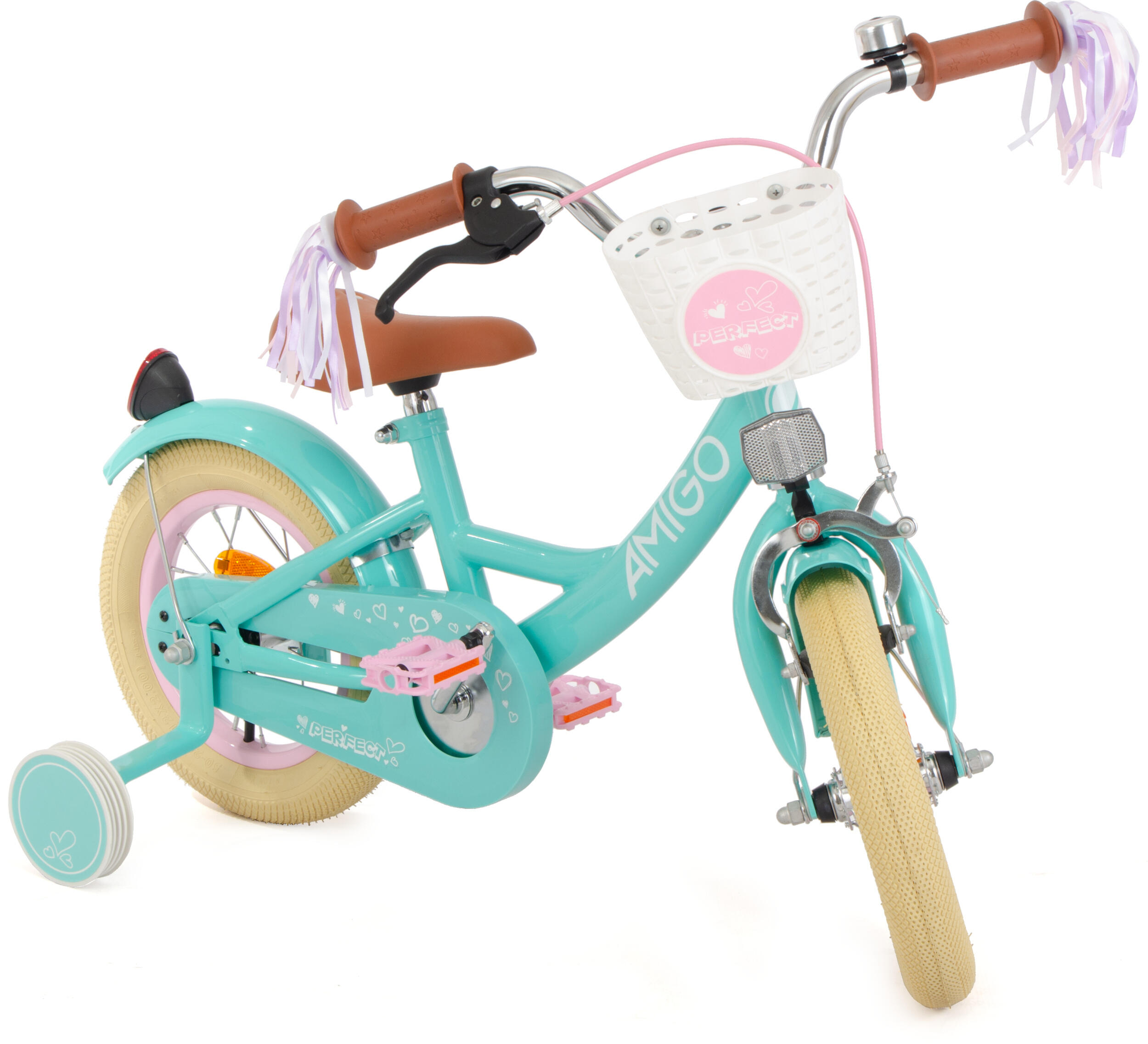 Perfect 12 Inch 21 cm Meisjes Terugtraprem Turquoise 5/7