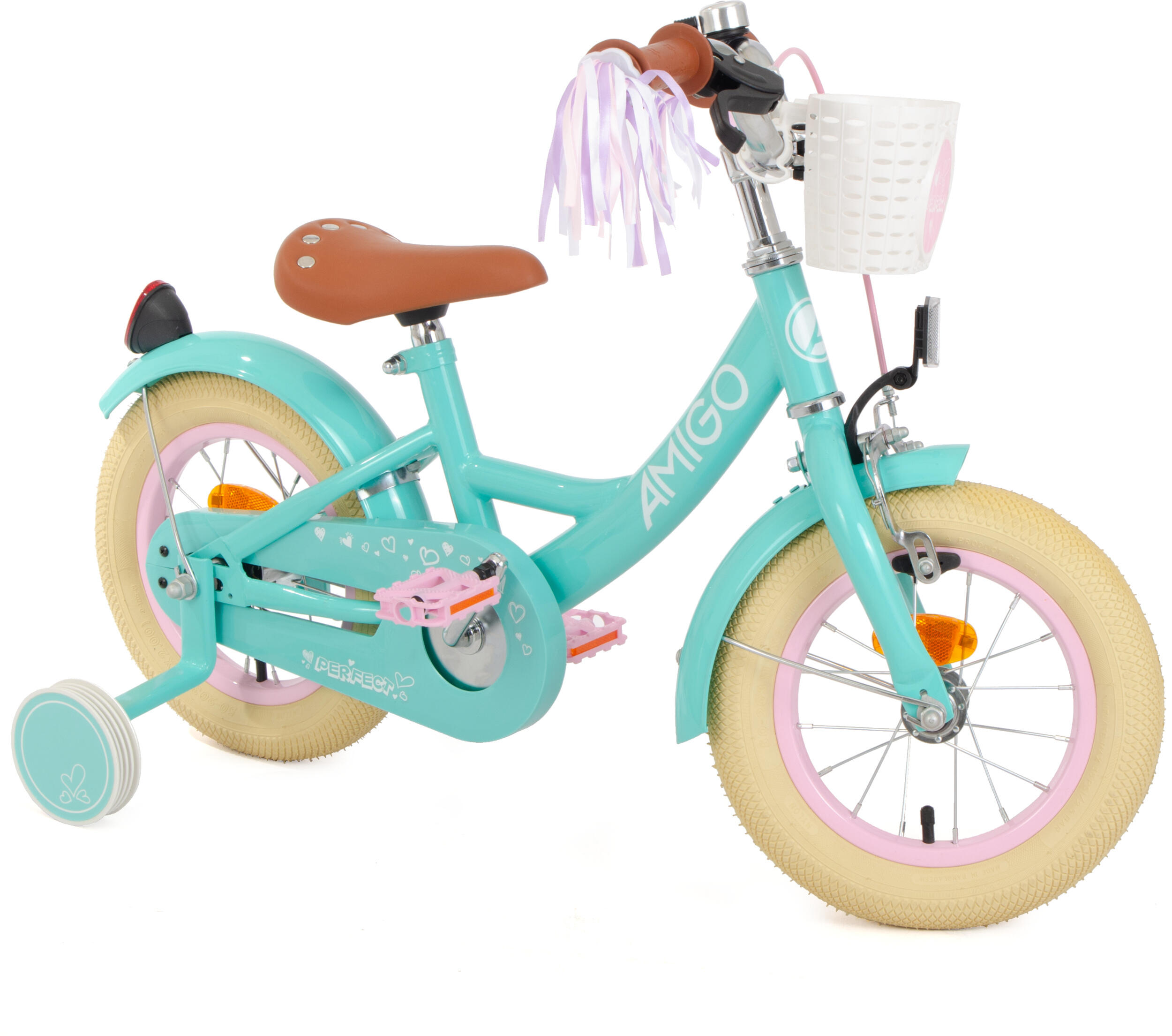 Perfect 12 Inch 21 cm Meisjes Terugtraprem Turquoise 6/7