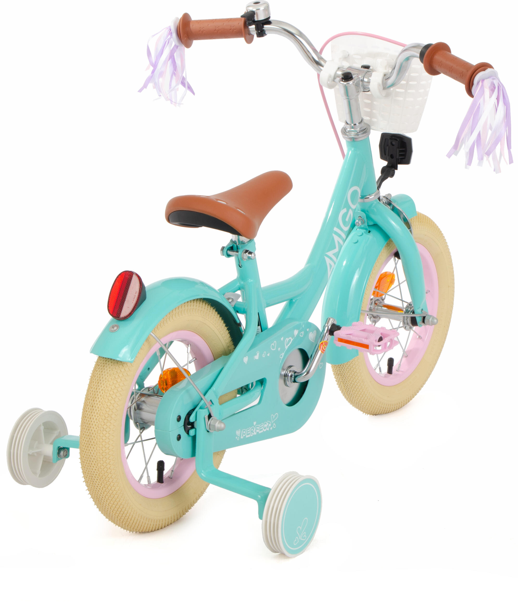 Perfect 12 Inch 21 cm Meisjes Terugtraprem Turquoise 7/7