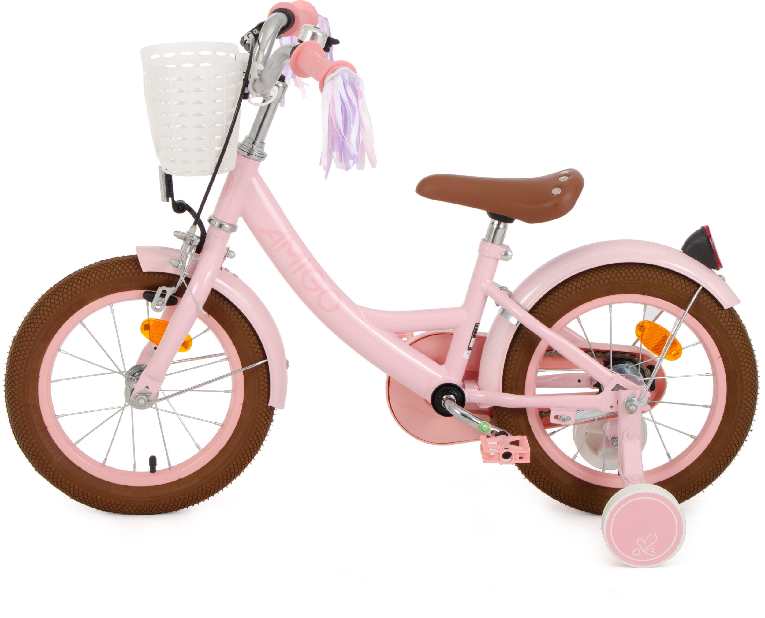 Perfect 14 Inch 22 cm Meisjes Terugtraprem Roze 4/7