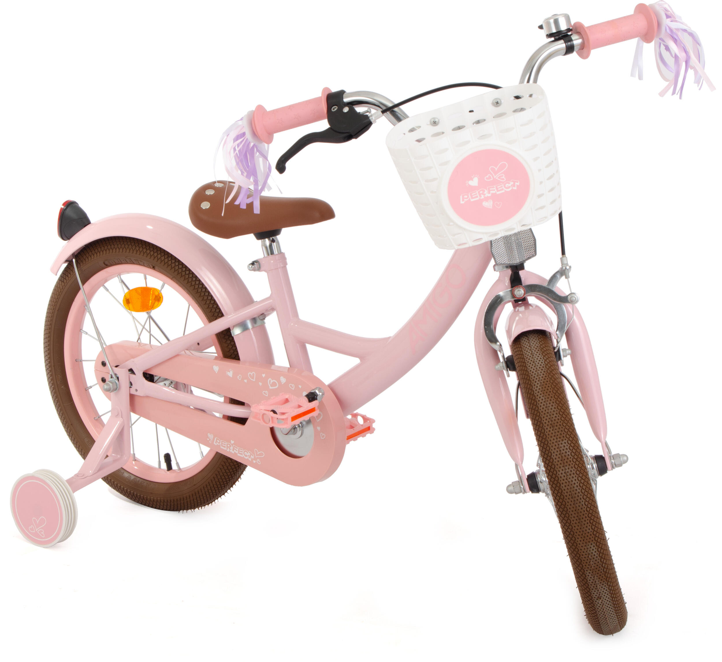 Perfect 16 Inch 23,5 cm Meisjes Terugtraprem Roze 5/7